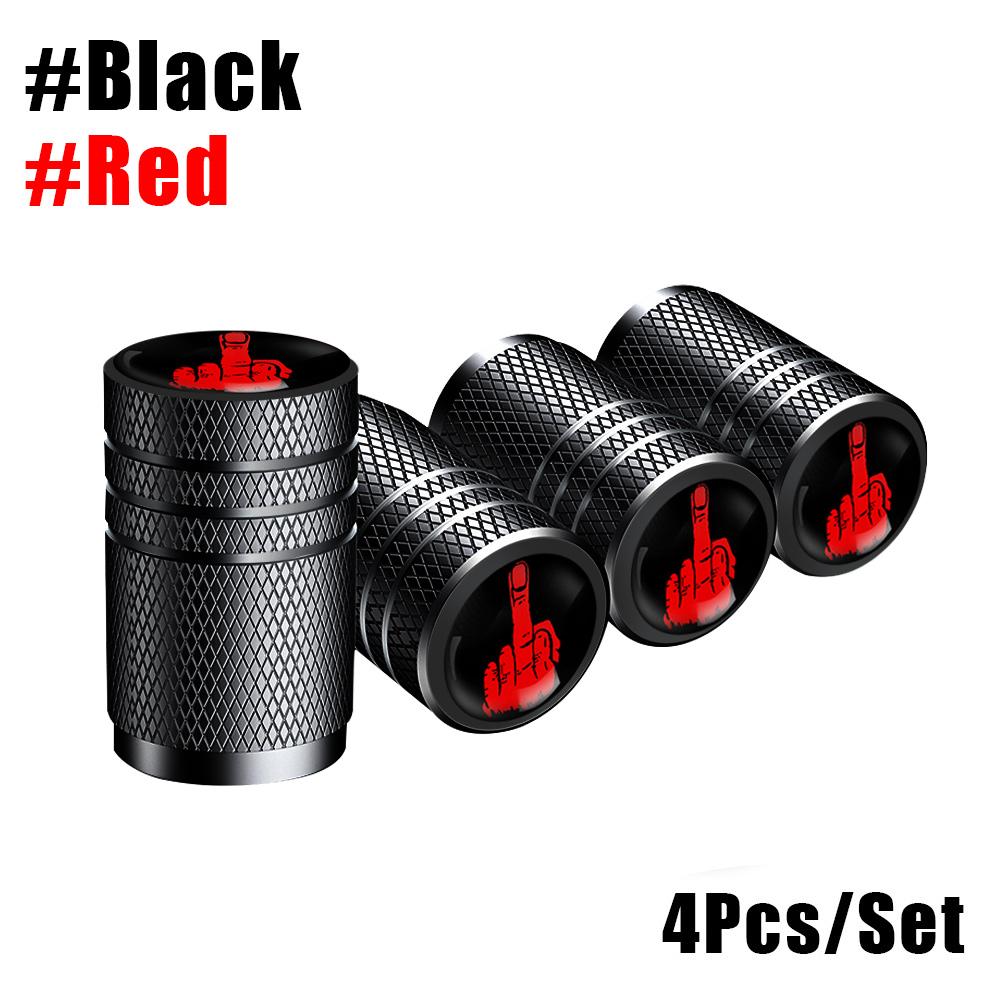 4Pcs/Lot Tire Stem Valve Caps Aluminum Car Dustproof Caps Tire Wheel Stem Air Valve Caps for Cars Bike Motorcycle Valve Stems 1