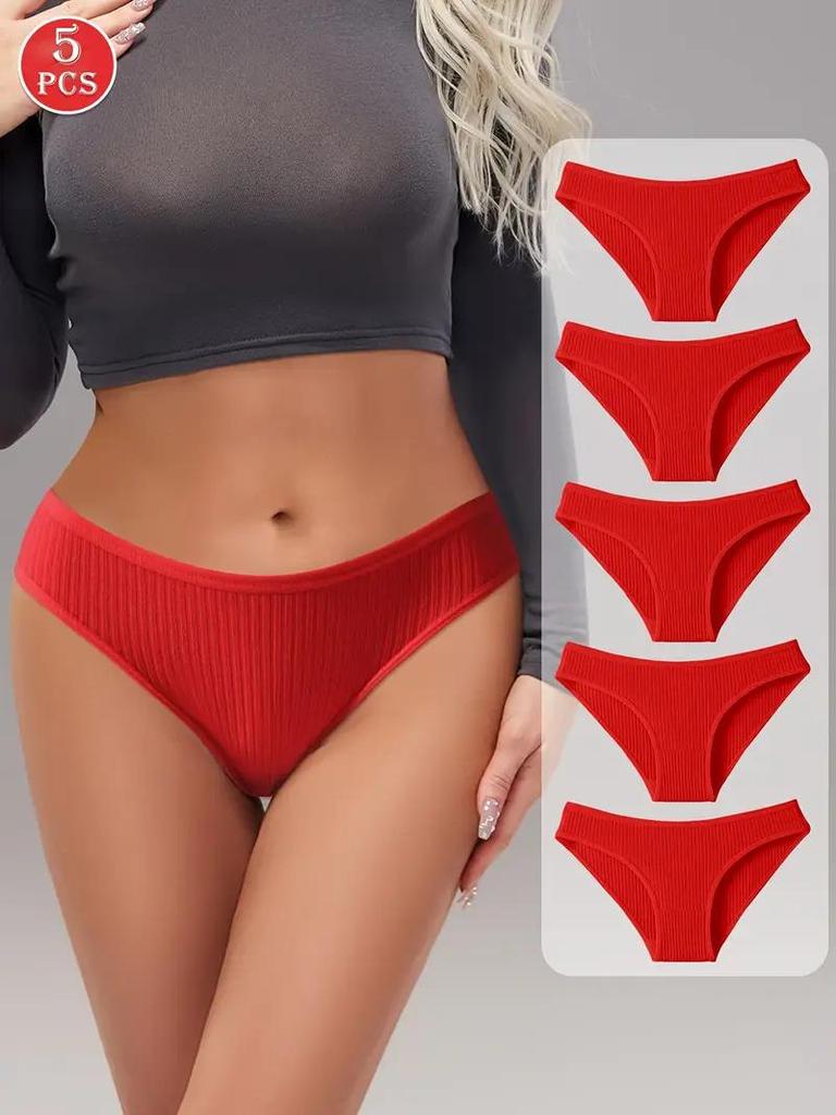 5 ks Dámské kalhotky Měkké bavlněné spodní prádlo Sexy dívčí kalhotky Dámské prodyšné strečové kalhotky Dámské spodní prádlo S-XXL