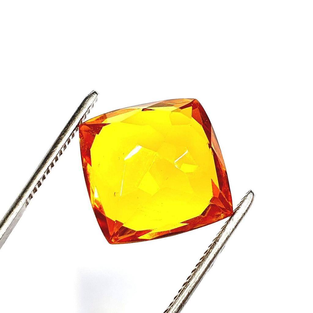 Certified Yellow Citrine 16 Ct Cushion Shape Faceted Cut Loose Gemstone b517