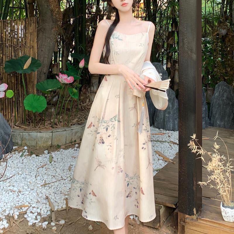 2026 Summer Hanfu-Inspired Petite Two-Piece Dress Set