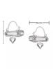 2024 Korean Style Peach Heart Ballet Flats Earrings - Silver & Gold Gift for Women, Versatile Fairycore Niche.