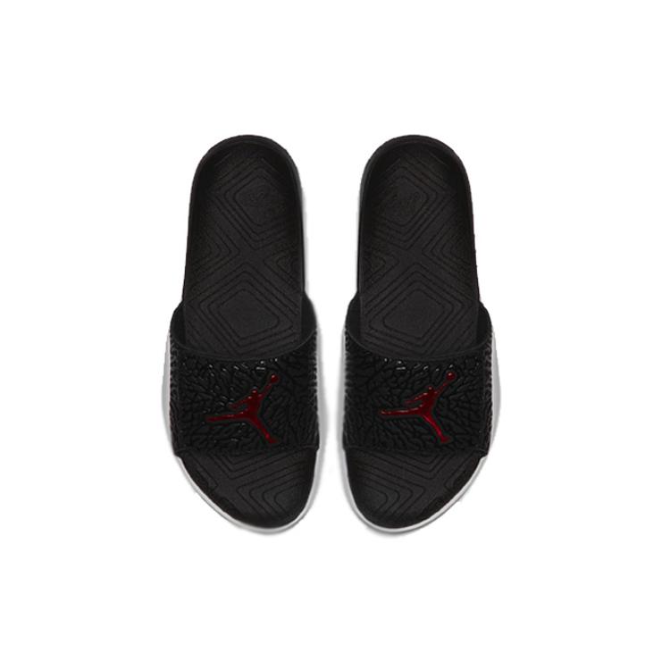 Klapki Air Jordan Hydro 7 V2 Black Red Burst Crack 'Black' BQ6290-016