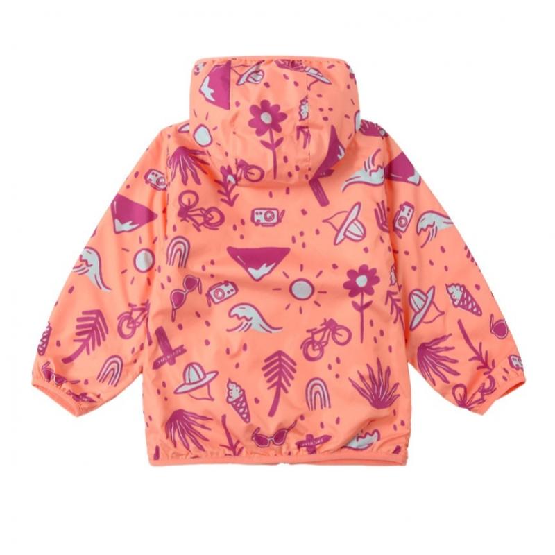 Columbia Kids Kids Windbreaker Hoodie Zip Jacket Coral