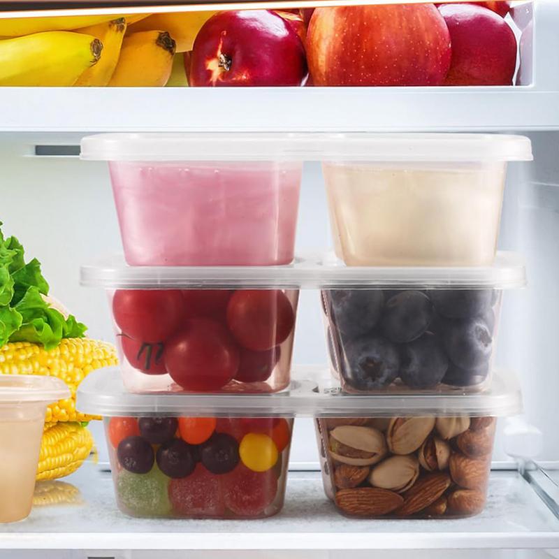 Reusable Snack Containers Sauce Cups Compartment Container Compact Travel Food Storage Box For Friends Adults Family Gatherings