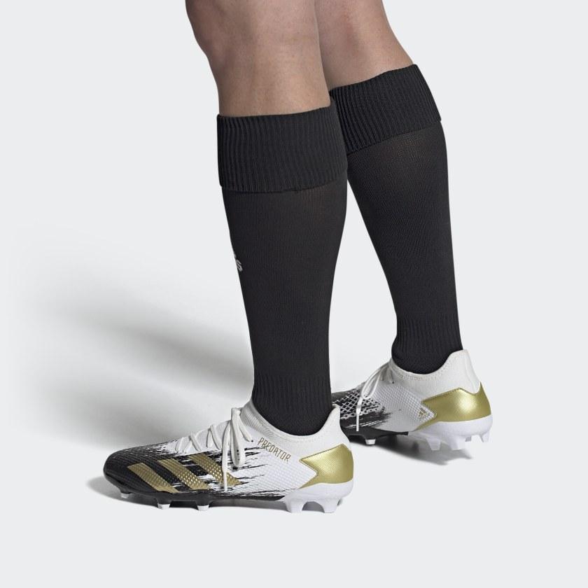 Adidas Predator Mutator 20.3 Low FG White Gold Metallic Men Sneakers Cloud-White Core-Black FW9197