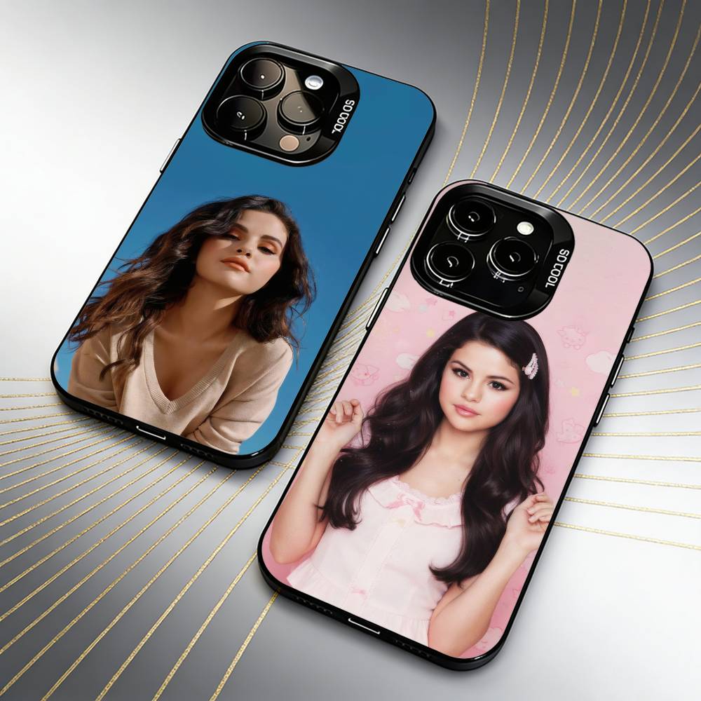 Selly S-SelenaS G-Gomez Phone Case For iPhone 16 17 15 14 12 13 Pro Max Black Candy Matte Shockproof Cover