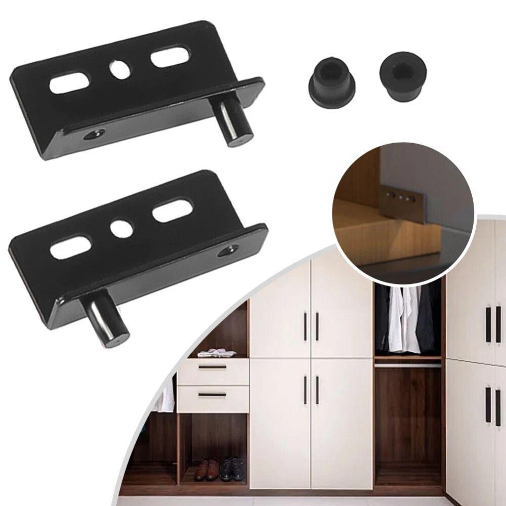 2pcs Stainless Steel Concealed Shaft Multifunction Upper Lower Hinge Clips  Furniture