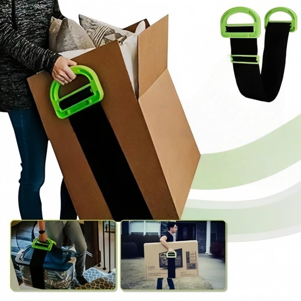 2Pcs Heavy-Duty Webbing Adjustable Carrying Belt With Handles Polypropylene Furniture Lifting Belt For Large Object Moving Tools