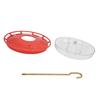 CourtyardShaped Bird Feeder Transparent Hanging Bird Water Feeder for Garden Terrace(Red )