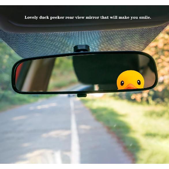 Duck Peeker Rear View Mirror/Windshield Decal,2 Pcs Cute Duck Car Mirror Sticker Vinyl Truck Window Sticker
