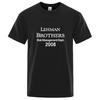 2025 Lehunisex Brothers Risk Unisexageunisext Departunisext Unisex High Quality Print Solid Color Short Sleeve TShirt Comfortable Casual Tops