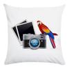 Customizable Colorful Style Decorative Throw Pillow Cover Parrot Bird Polyester Sofa Pillow Cover