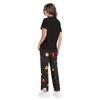 Plus Size Printet Arbejdsuniform Toppe Til Kvinder med Kryds V-Hals Halloween Print Korte Ærmer Sjove T-shirts Arbejdstøj T-shirt Med Lommer