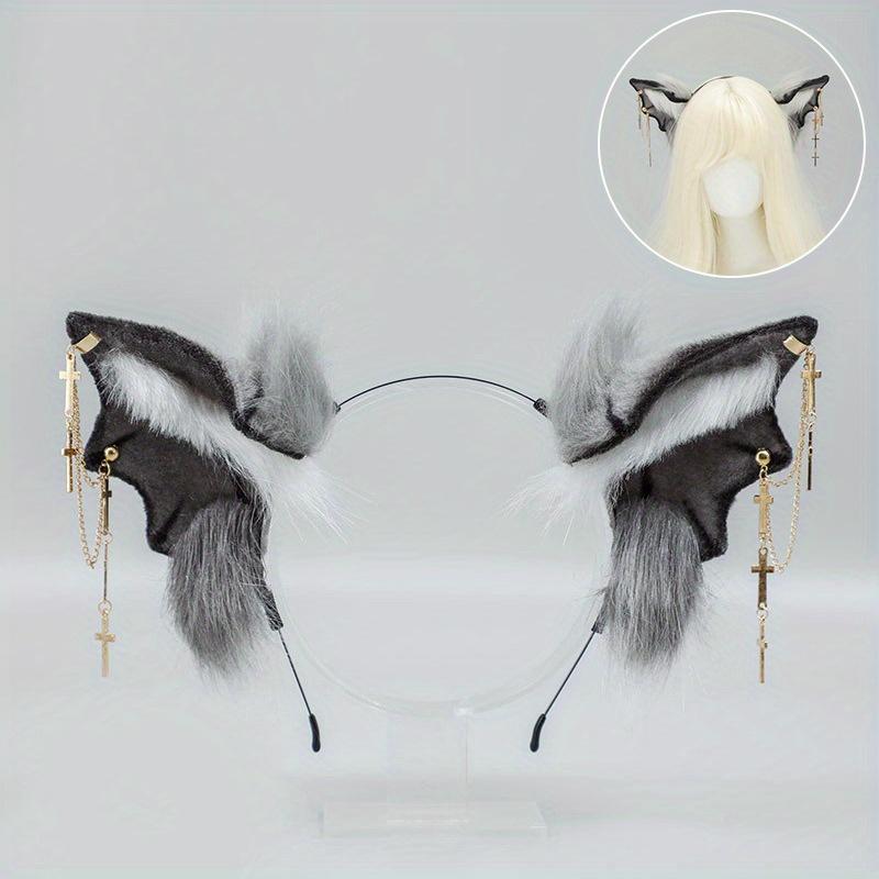 Halloween Vampire Bat Ears Headband | Little Demon Tail Cosplay Prop | Subculture Animal Ears & Tail Set