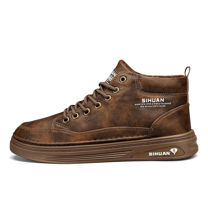 

Новые зимние хлопковые ботинки, ботинки, альпинистская обувь, кожаные повседневные кроссовки 44 коричневый