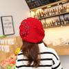 VISROVER Woman Wool Winter Beret DIY Female Rhinestone Wool Cap Autumn Winter Hat Solid Color Top Quality Women Boina Wholesales