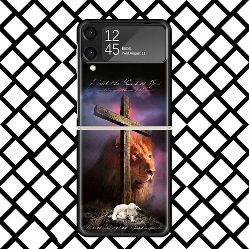 

Lion Male Cub King Phone Case For Samsung Z Flip 7 6 5 4 3 Galaxy ZFLIP7 ZFlip6 5G Flip5 Flip4 Flip3 5g Black Hard Cover Samsung Z Flip 5
