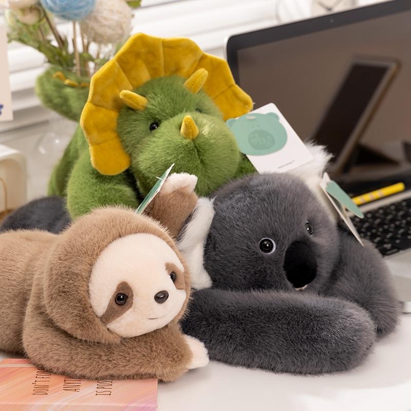65cm High Quality Forest Animal Plush Doll Pillow Soft Long-arm Raccoon Dinosaur Sloth Panda Koala Plush Toy Home Decor