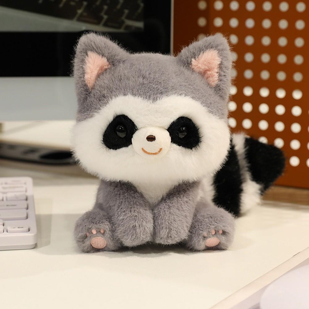 Animals Raccoon Plush Toy Wrist Pad Animal Plush Doll Desk Ornament Sitting Animals Plush  Children
