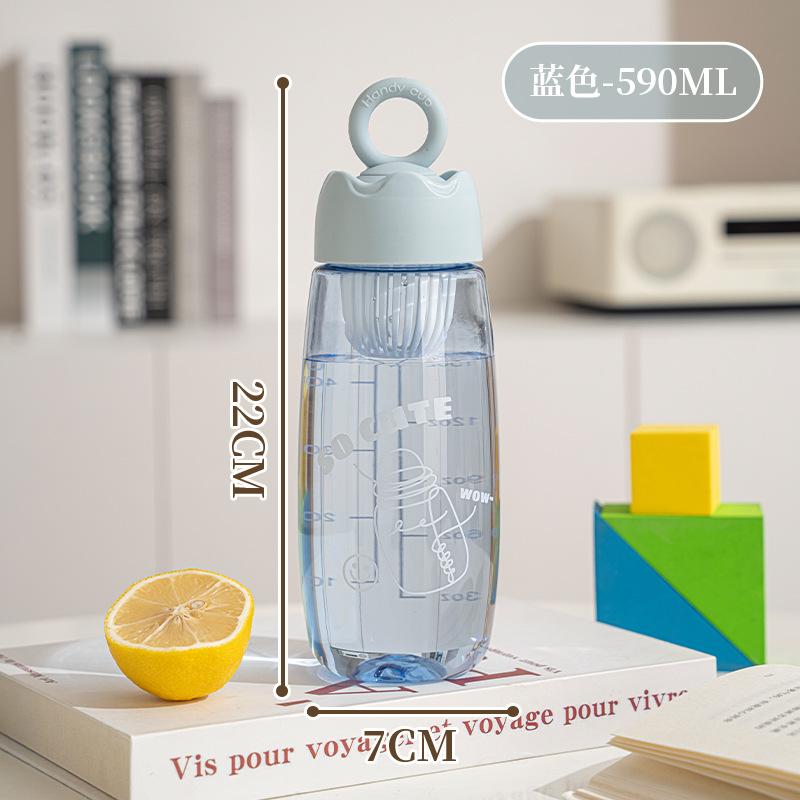 Water bottle summer new student water cup men and women high temperature resistant portable cup children with filter portable plastic cup