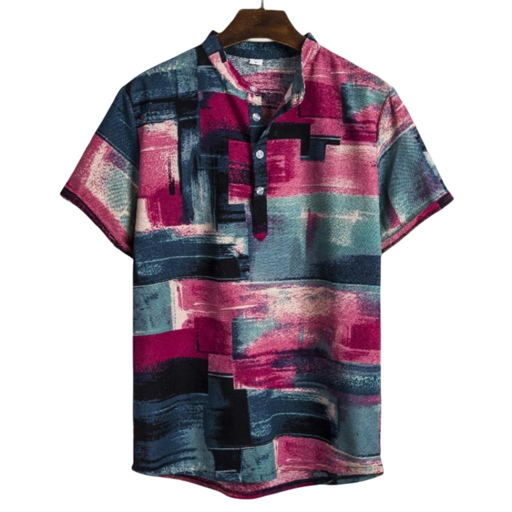 2026 New Hawaiian High Quality Shirts Men's Oversize Shirt Man Tiki Fashion Clothing Blouses Luxury Social T-shirts