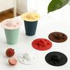 Piggy Silicone Cup Lid Heat Resistant Non-Slip Mug Cover Microwave Safe Cute Pig Cup Cover for Coffee Tea Hot Drinks