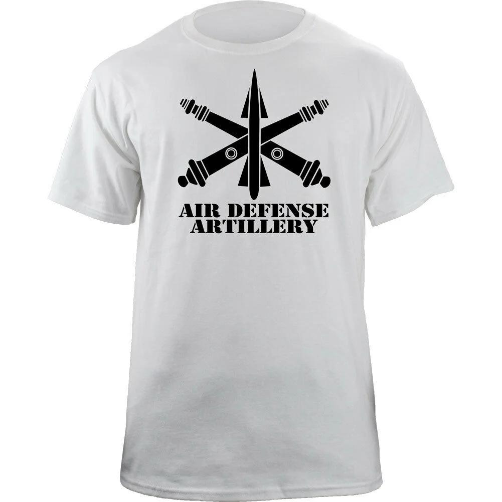 US Army Air Defense Branch Insignia Crossed Cannons Graphic Veteran TShirt Summer Cotton ONeck Short Sleeve Mens T Shirt New