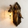Vintage Mermaid Wall Lamp Artistic Home Office Living Room Bedroom Virgin Mary Resin Statue