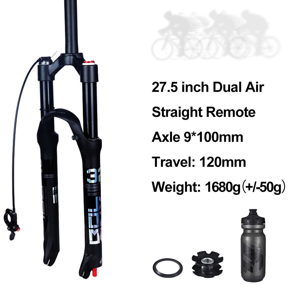 BOLANY MTB Supension Rebound Adjustment Double Air Fork 26/27.5er/29er Magnesium Alloy Travel 100mm  32 RL Bike Accessories