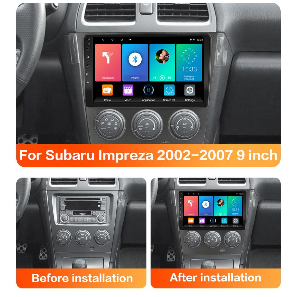 icreative Autorádio pro Subaru Impreza GD GG 2002-2007 Autorádio Android GPS navigace Multimediální přehrávač CarPlay