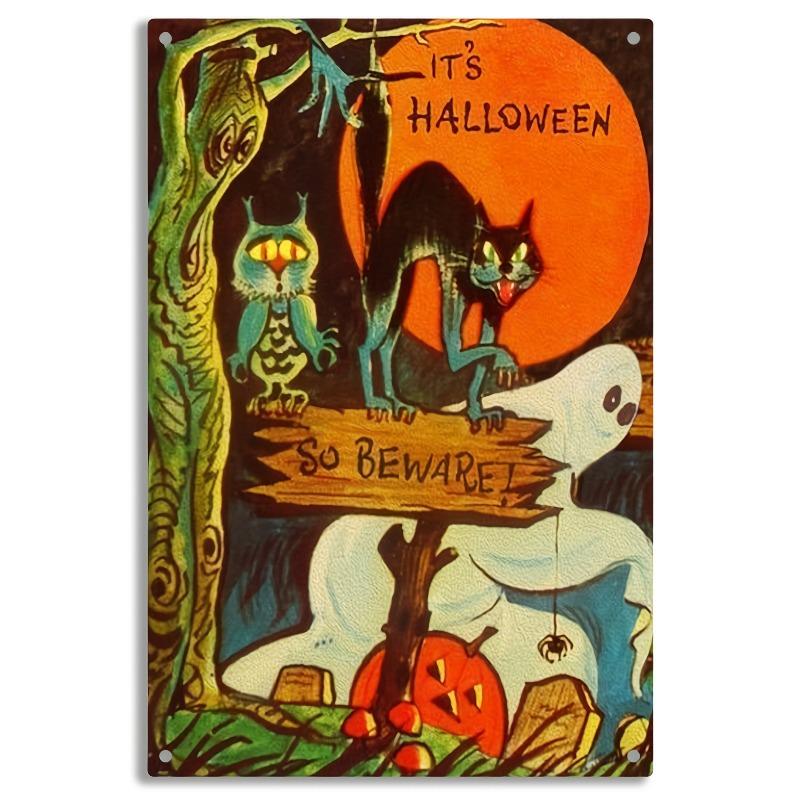 Halloween Metal Tin Sign Wall Decor 20x30cm