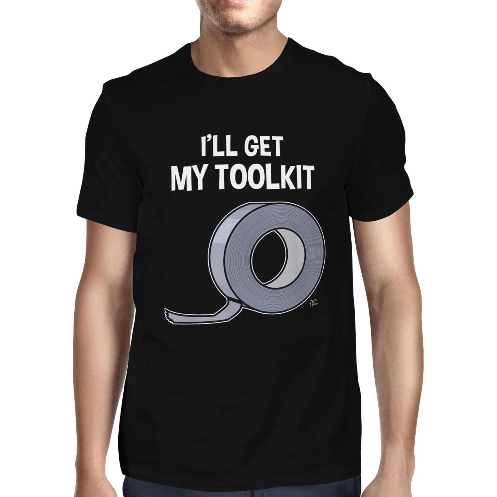 1Tee Mens I ll Get My Toolkit, Duct Tape Handyman T-Shirt M