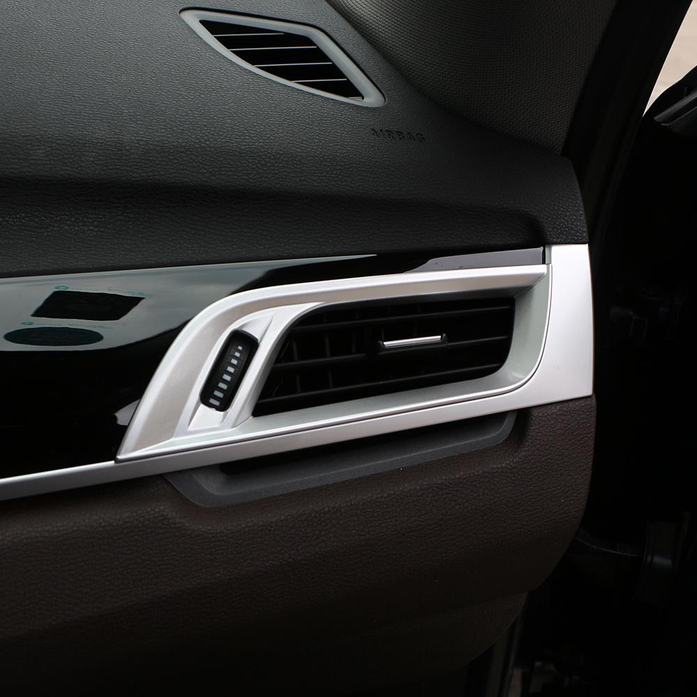 2pcs/set Car Air Conditioning AC Vent Cover Frame Trim for BMW X1 F48 2016-2020 Air Outlet Cover Sticker ABS Chrome Accessories