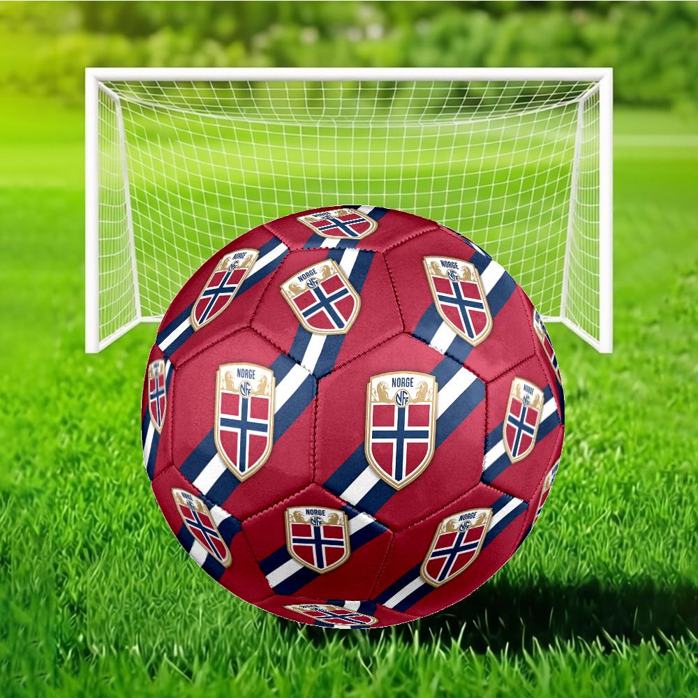 Norwegian Football Crest Size 5 Soccer Ball, Suitable for Training and Matches, High-Elasticity, Wear-Resistant Material Gift for Fan