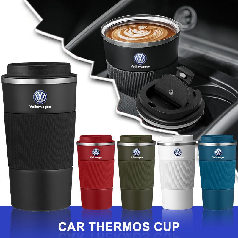 1 Stück Auto Vakuumflaschen Kaffeetasse Reise Tragbare Isolierflaschen Für Volkswagen Santana GTI Rline Polo Golf Passat B5 B6 Touran Magotan Scirocco