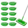 10 Pack Reusable Microfiber Mop Pads Dual Use Dry Sweeping Wet Mopping Pads Compatible with Swiffer Sweeper   Washable Floor Cleaning Pads for Hardw
