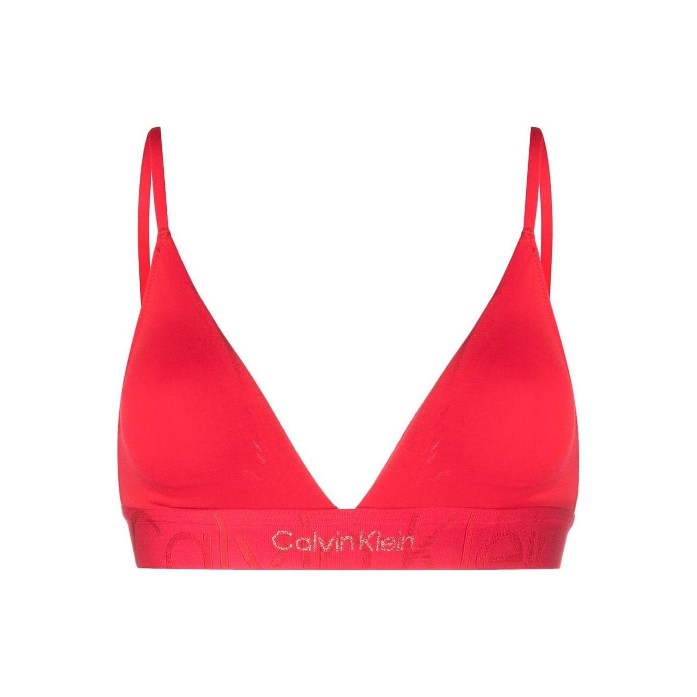 

Calvin Klein Solid Triangle Cup Bra Women underwear Red QF7053-600 S