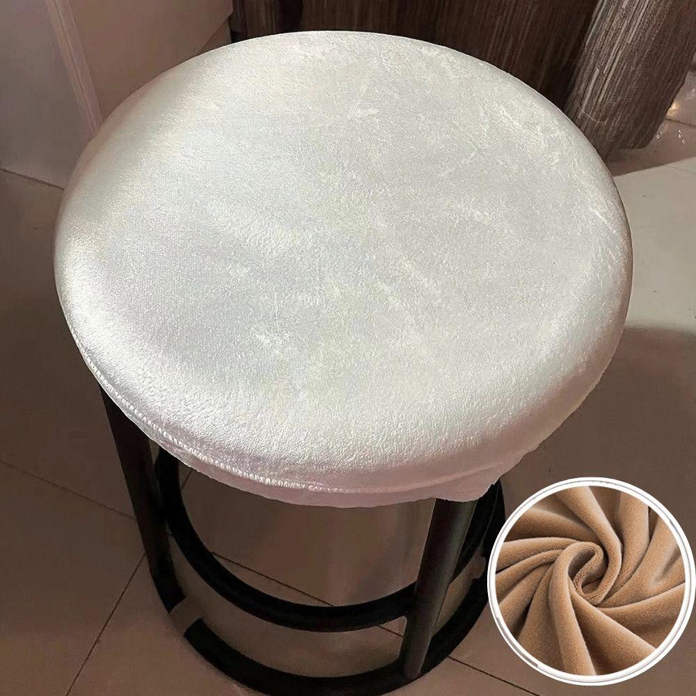 Universal Velvet Bar Stool Cover Elastic Anti Slip Round Swivel Chair Protector for Cafe and Coffee Shop