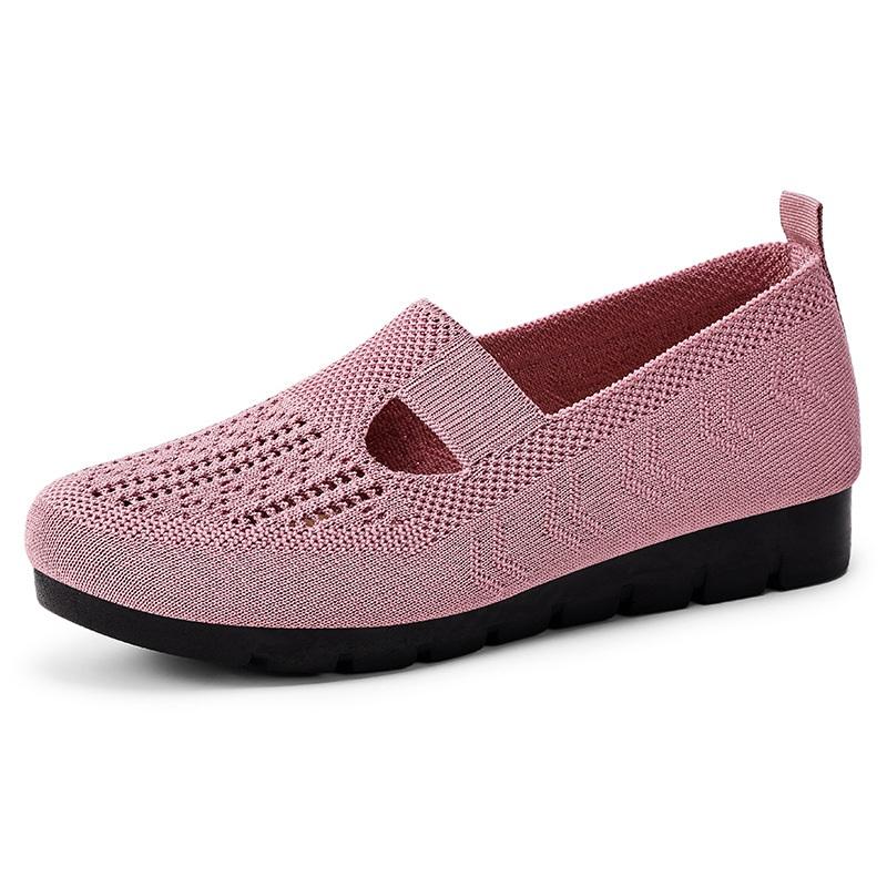 Damen Plus Size Stoff Ballerinas Weiche Sohle Bequeme Gehen Schuhe