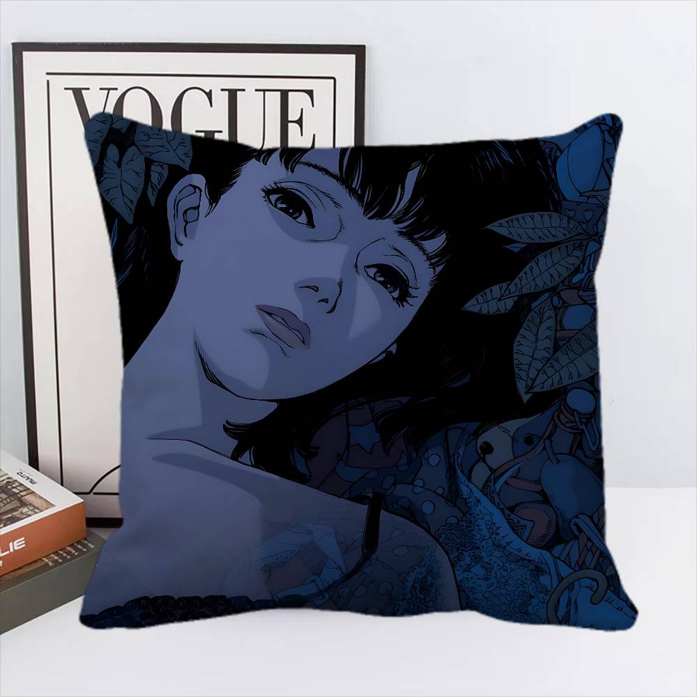 Japan Anime Perfect Blue Pillow Case Square Pillow Bedroom Sofa Leisure Comfort Cushion Home Decoration 16x16Inch