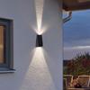 Up and Down Lighting Solar Wall Light, Outdoor Waterproof Wall Washing Sconce, Wireless Solar Powered Lamp for Garden Patio Yard Home Decoration
