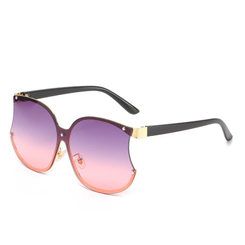 Integrated Sunglasses, Personalized Small Apple Glasses, Funny Catwalk Large-Frame Sunglasses