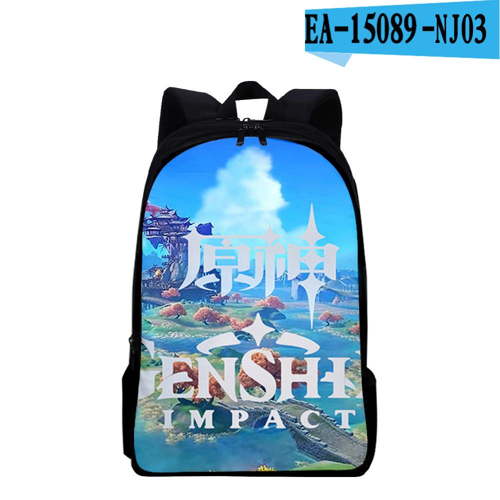 Klassieke K-Pop Genshin Impact Notitieboek Rugzakken leerling Schooltassen 3D Print Oxford Waterdicht Jongens/Meisjes Laptop Rugzakken