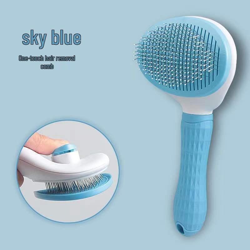 Self-Cleaning Cat Comb: One-Key Hair Removal & Litter Cleaning Tool