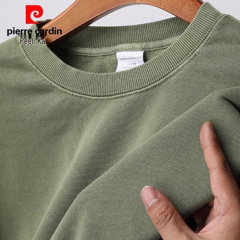 Pierre Cardin Men's Distressed French Terry Crewneck Sweatshirt