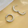 Eco Friendly Copper Shiny Cubic Zirconia Earrings For Women Simple Exquisite Golden Silver Color Round Earring Jewelry Gifts
