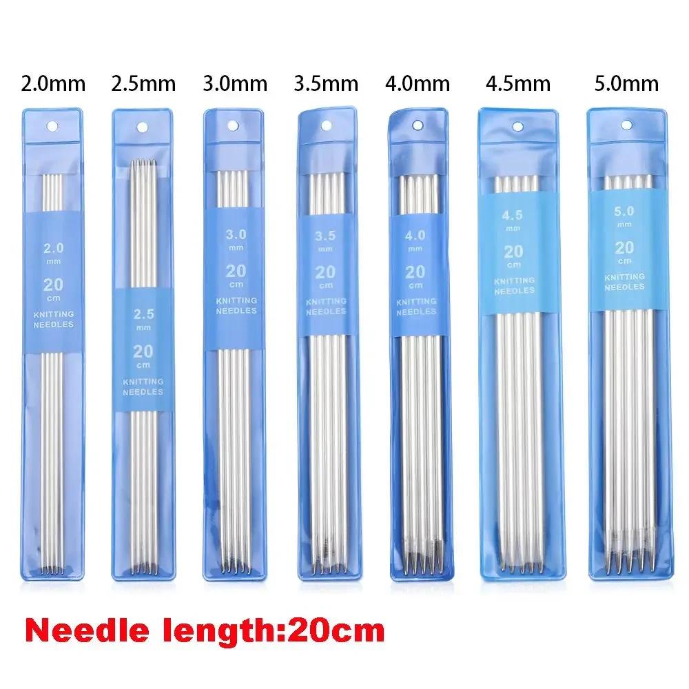 Stainless Steel Sewing Accessories DIY Sweater Weave Yarn Crochet Hooks Knitting Tools Metal Crochet Straight Knitting Needles