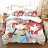 Anime Girls Bedding Set Cells At Work Duvet Cover Pillowcase Cartoon Comforter Cover Set Bed Linen Set for Teens Boys