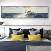 Sailboat Canvas Painting Landscape Posters and Prints Sea Boat Wall Art Pictures for Living Room Home Decoration Cuadros No Frame