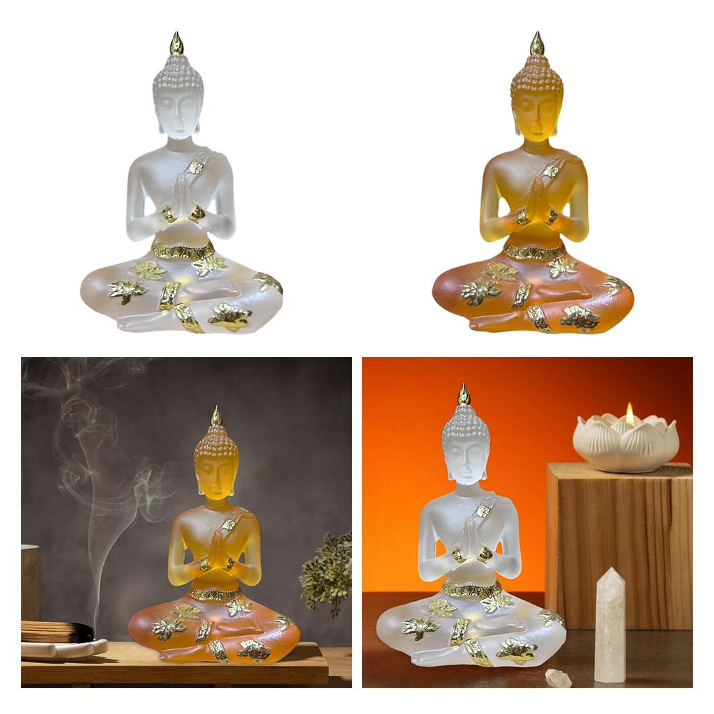 Resin Buddha Figurines Artwork Thai Buddha Statue for Indoor Home Table
